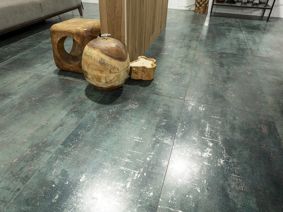 Vg- og gulvklinke - Metal Seagreen