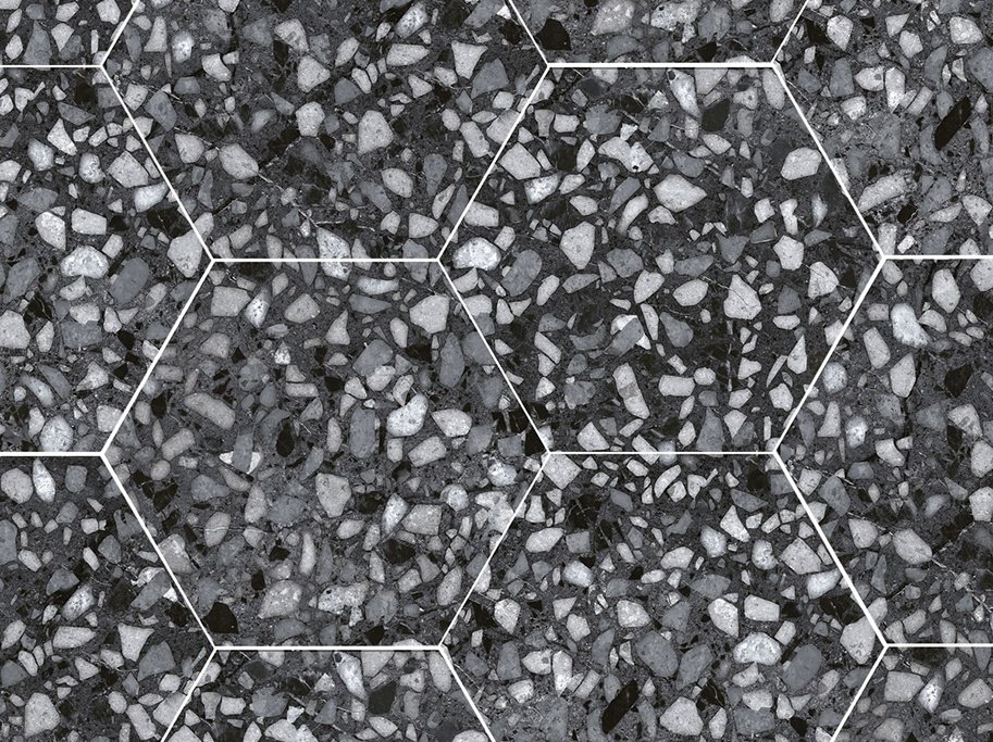 Vgg- och golvklinkers - Six Terazzo Black