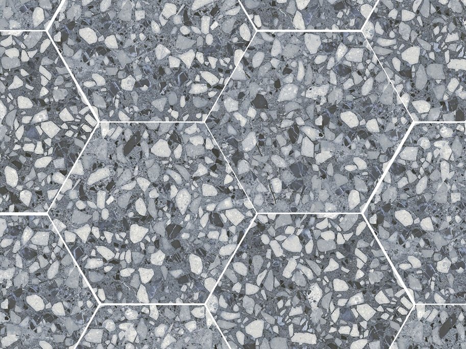 Vgg- och golvklinkers - Six Terazzo Blue