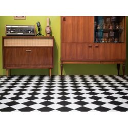 Vinyl - Svart/vitt diamantm�nster