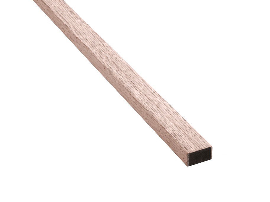 Afslutningsliste til akustikpanel - Ubehandlet Amerikansk Valnød - Sort MDF - 27 mm - 3000 mm